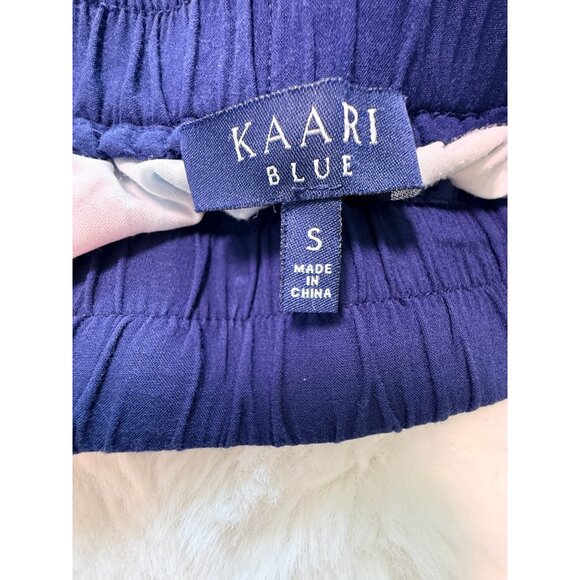 Kaari Blue Red White Aqua Shorts Size Small stretch Waist - Picture 4 of 5